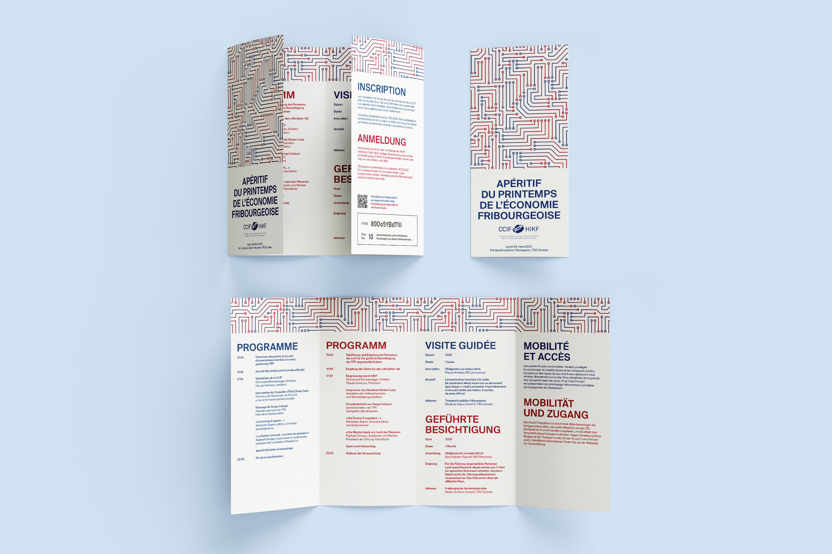 Intérieur de l’invitation pour la CCIF.