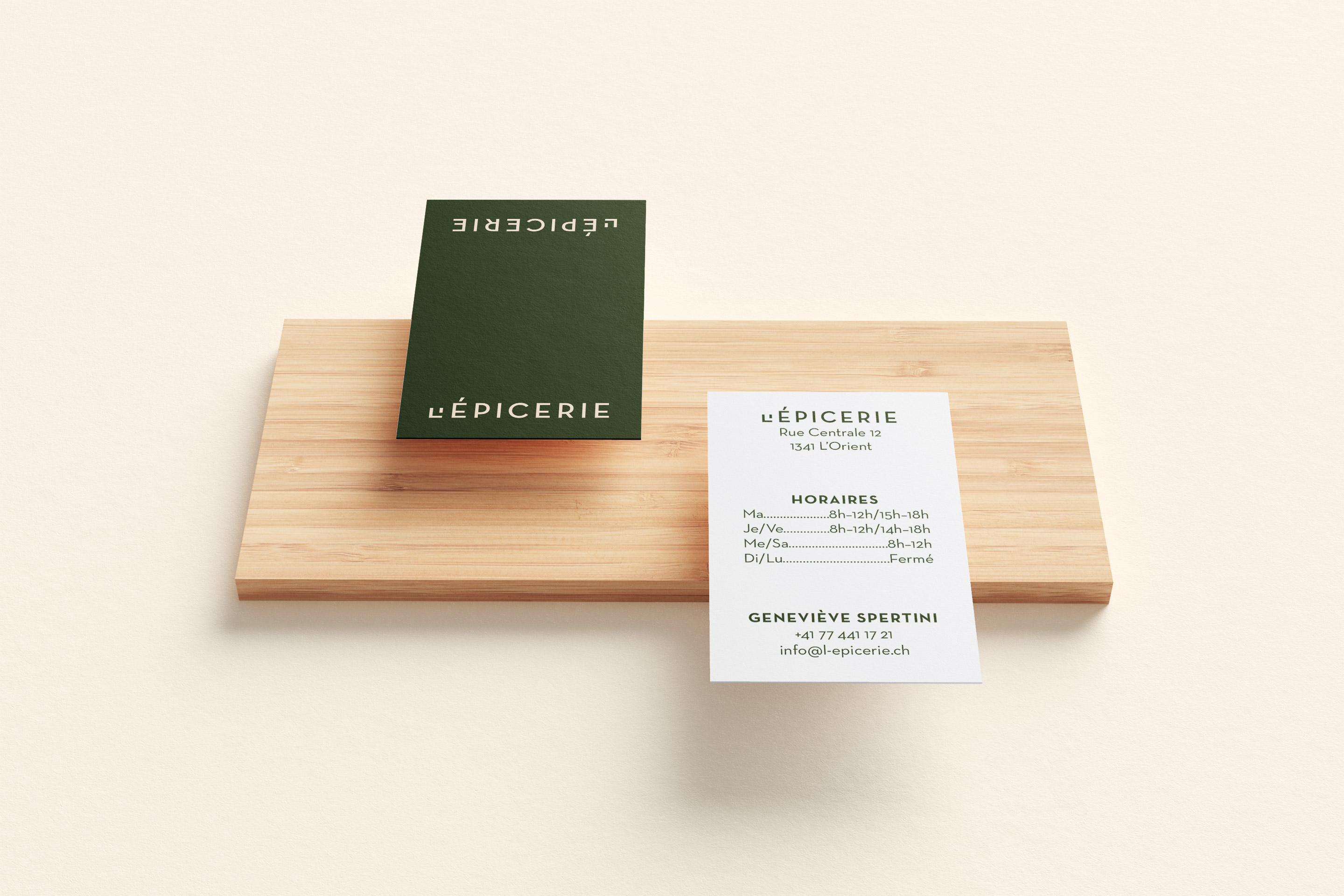 Carte de visite de L’Épicerie.